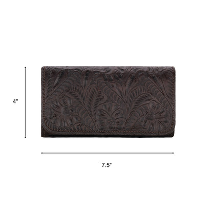 American West Ladies Tri-Fold Wallet