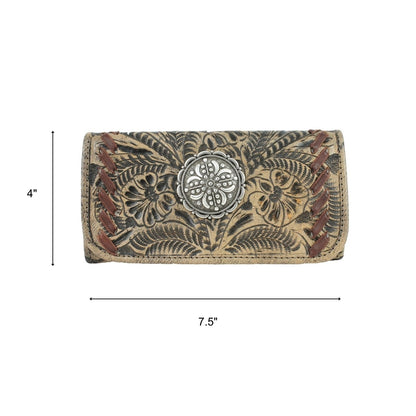 American West Lariats and Lace Tri-Fold Wallet