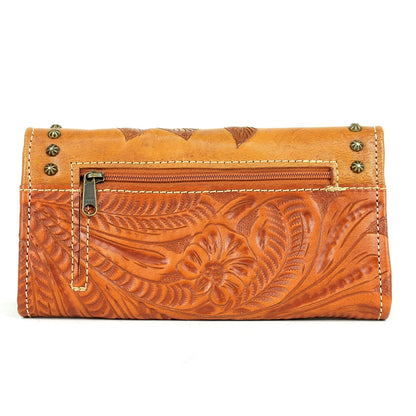 American West Texas Rose Tri-Fold Wallet