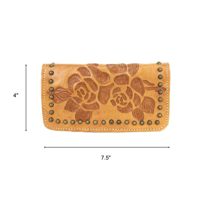 American West Texas Rose Tri-Fold Wallet