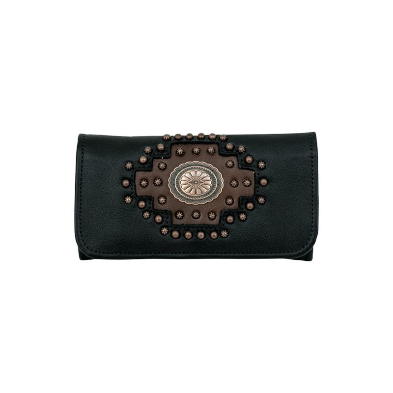 American West Midnight Copper Tri-Fold Wallet