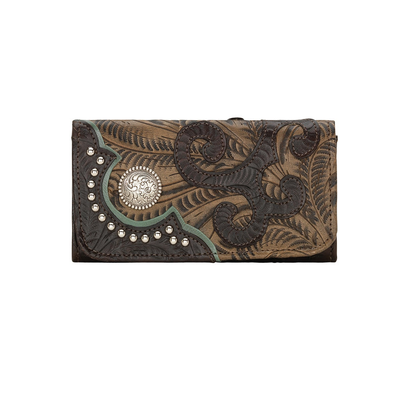 American West Annie's Secret Ladies Tri-Fold Wallet