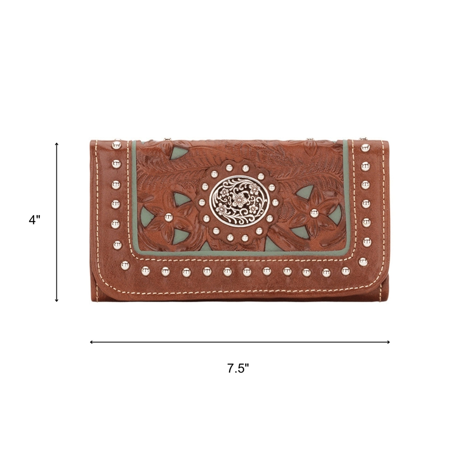 American West Lady Lace Tri-Fold Wallet