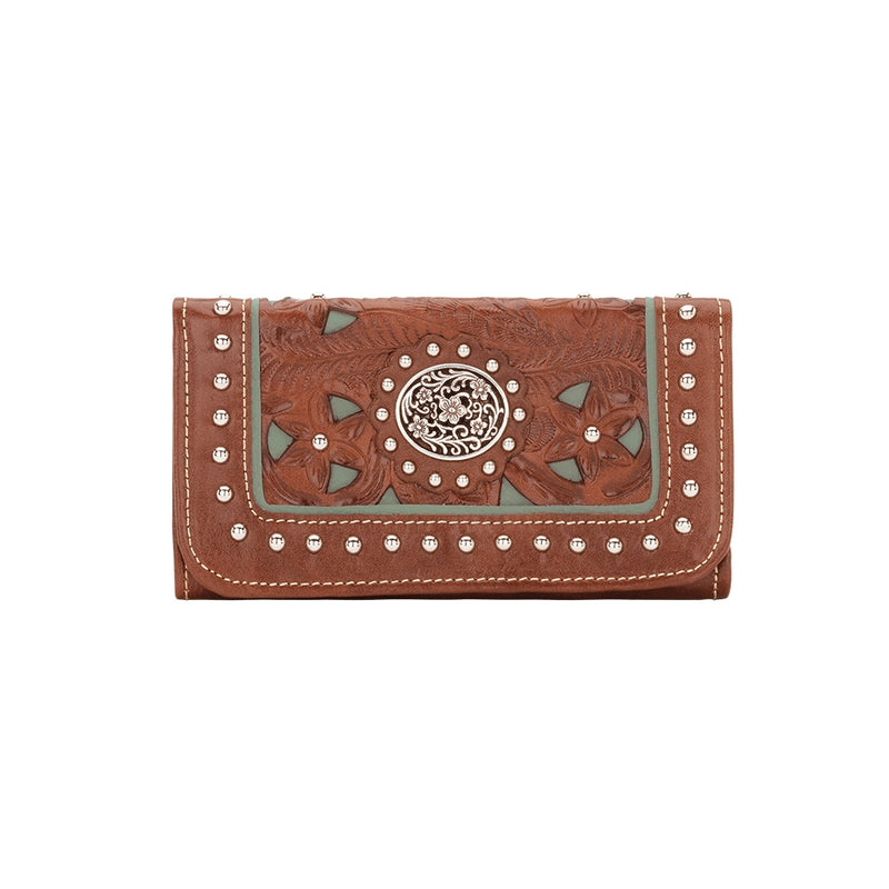 American West Lady Lace Tri-Fold Wallet