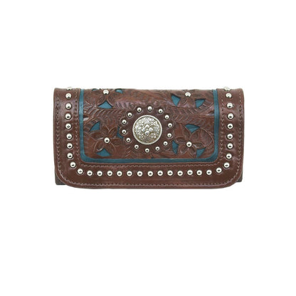 American West Lady Lace Tri-Fold Wallet