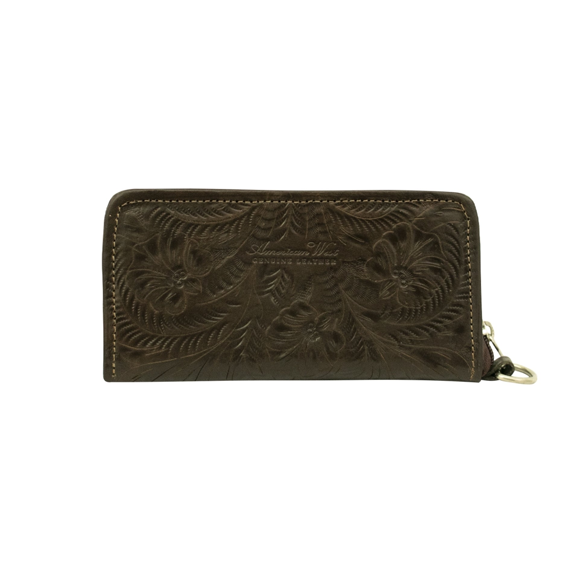 American West Ladies Zip-Around Wallet with Wrist Strap