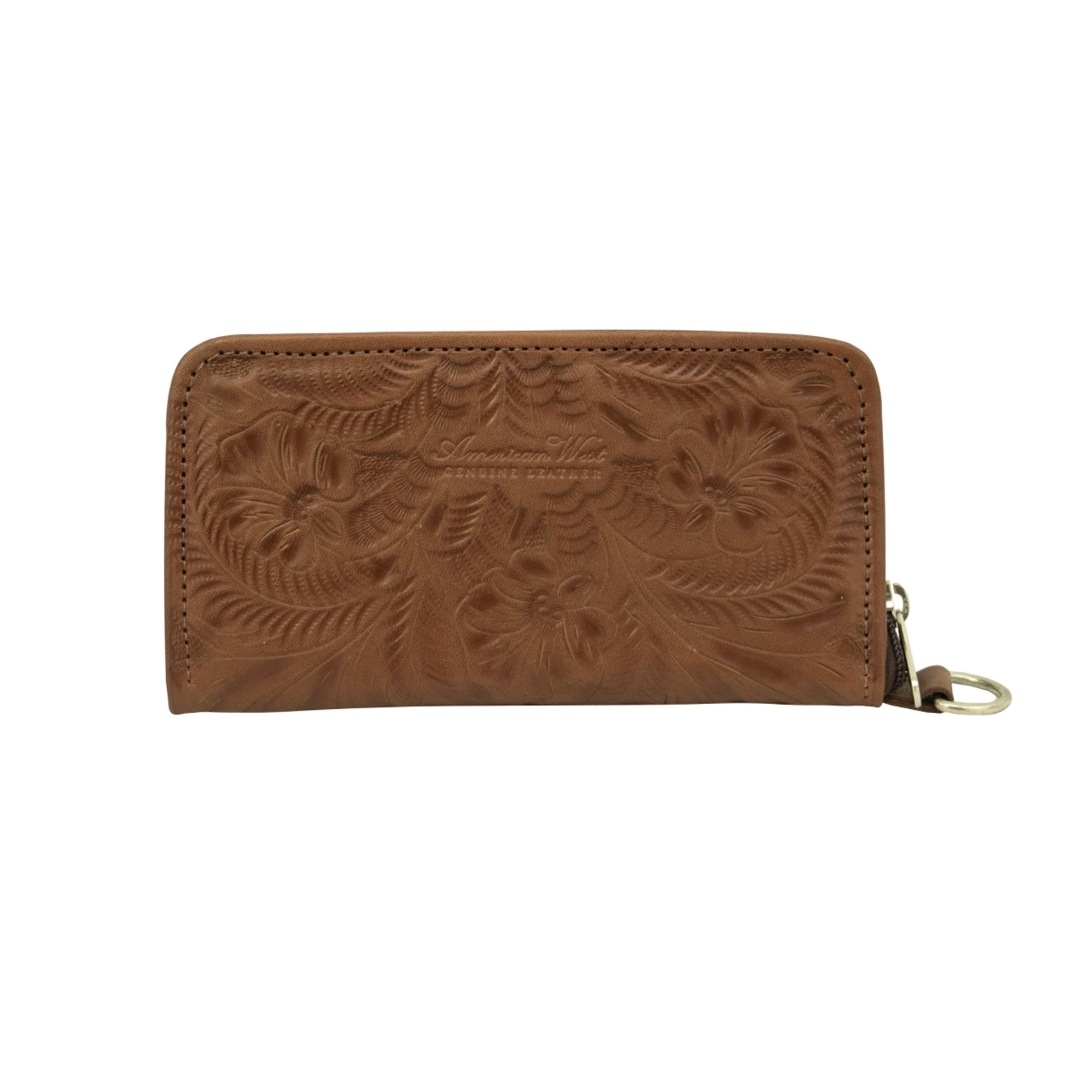 American West Ladies Zip-Around Wallet with Wrist Strap