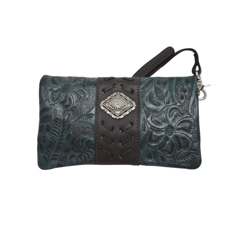 American West Grab and Go Crossbody Foldover Wallet/Crossbody