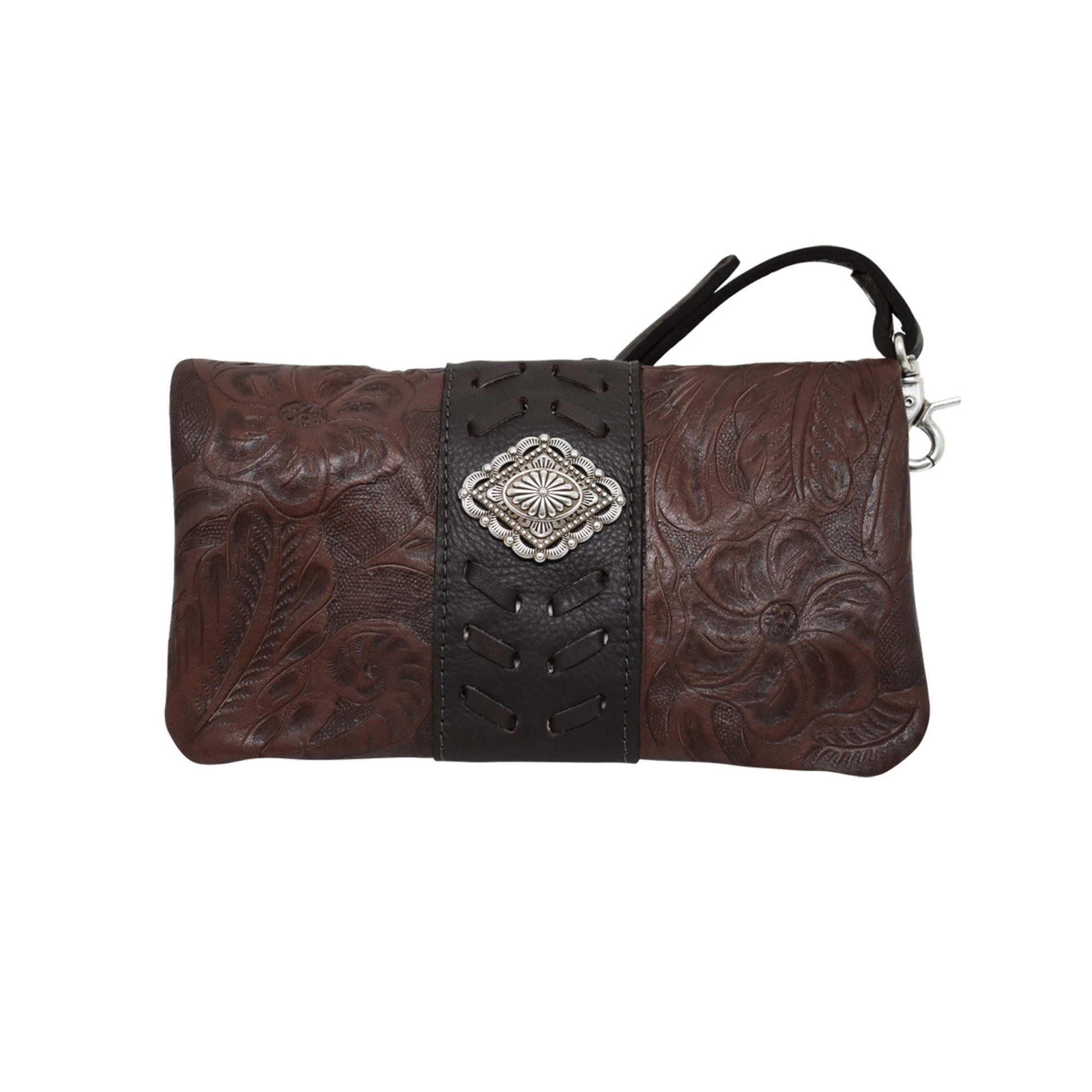 American West Grab and Go Crossbody Foldover Wallet/Crossbody