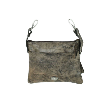 American West Cowtown Trail Rider Crossbody/Hip Bag with Hair-On Hide