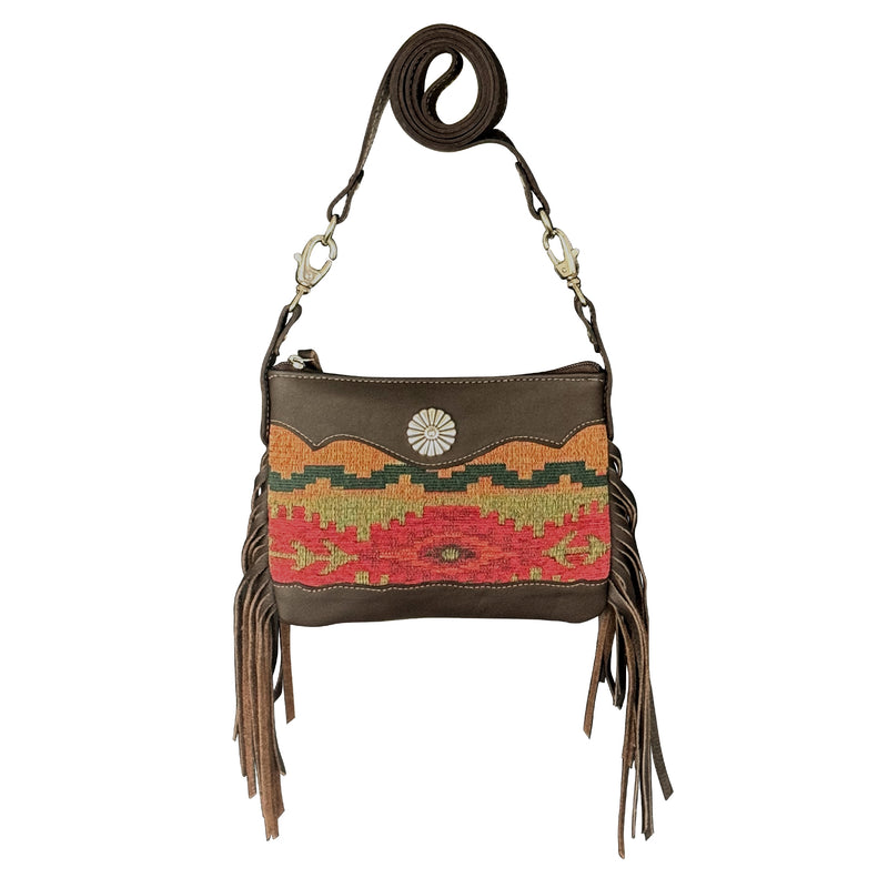 American West Santa Fe Woven Tapestry Trail Rider Crossbody/Hip Bag