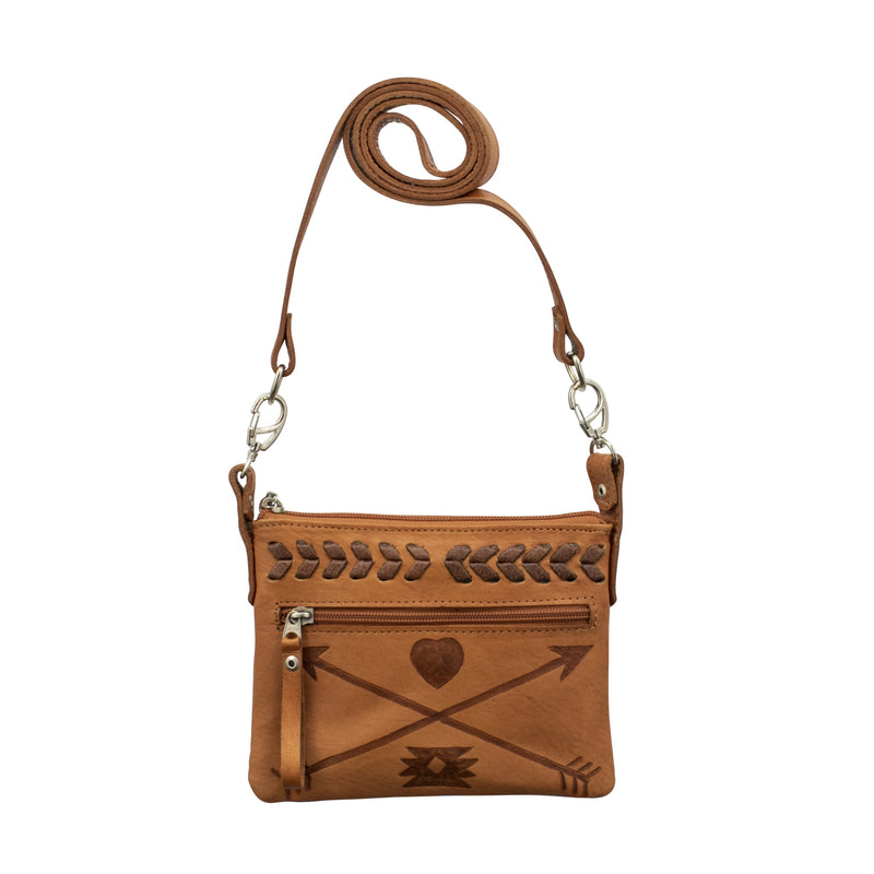 American West Freindship Arrows Crossbody/Hip Bag with Detachable Stap