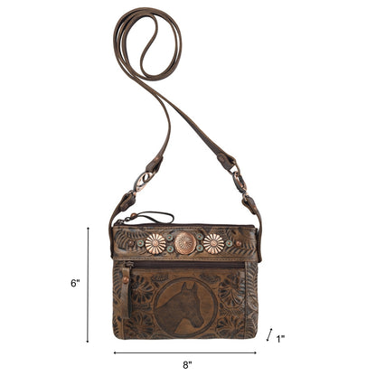 American West Trail Rider Crossbody/Hip Bag with Detachable Stap
