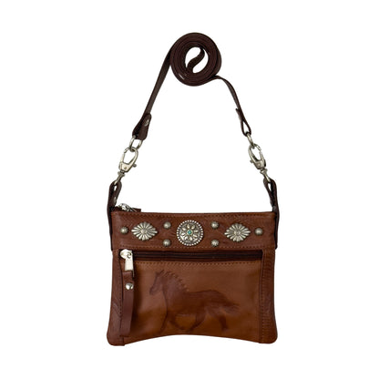 American West Trail Rider Crossbody/Hip Bag with Detachable Stap