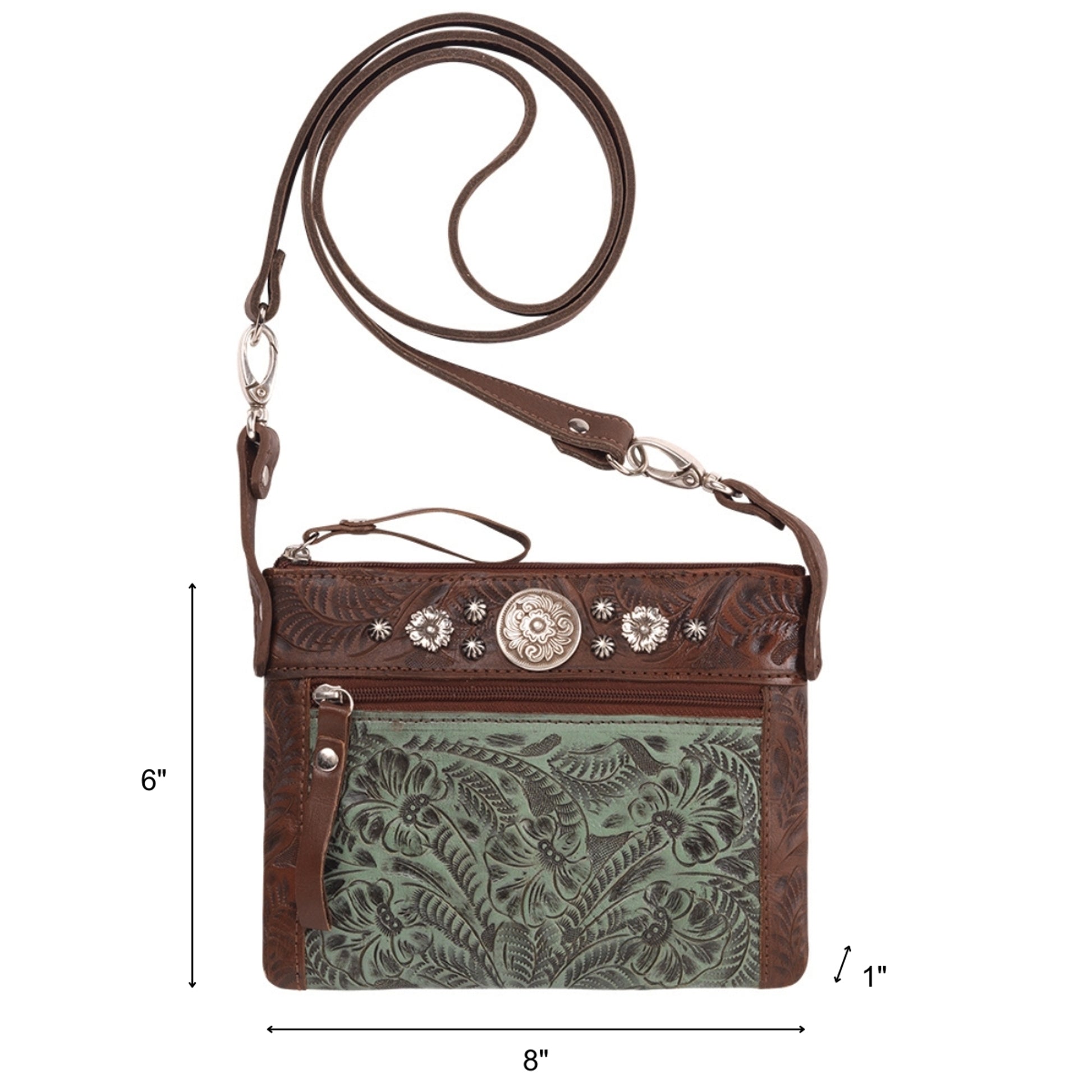 American West Trail Rider Crossbody/Hip Bag with Detachable Stap