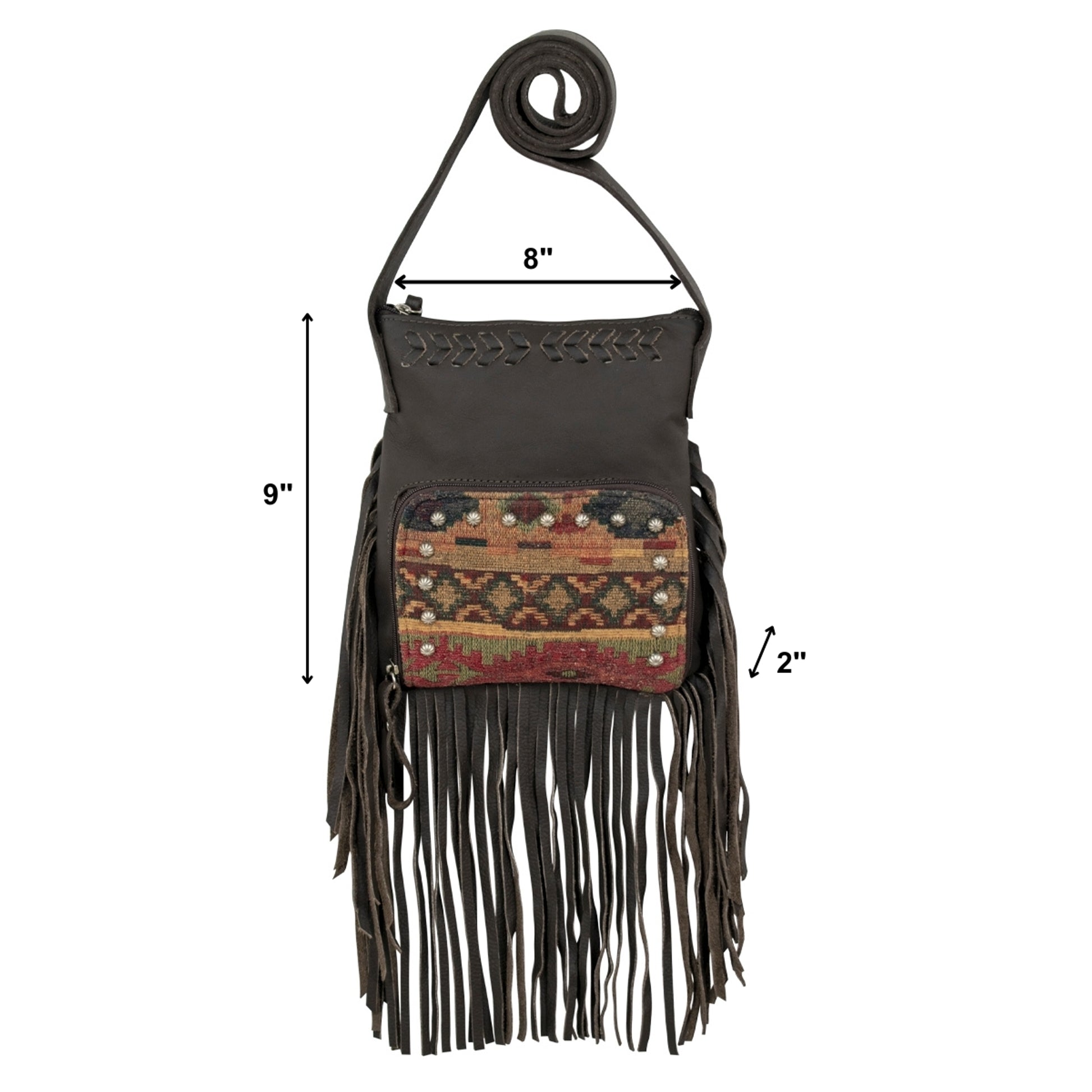 American West Fringed Cowgirl Crossbody with Fringe