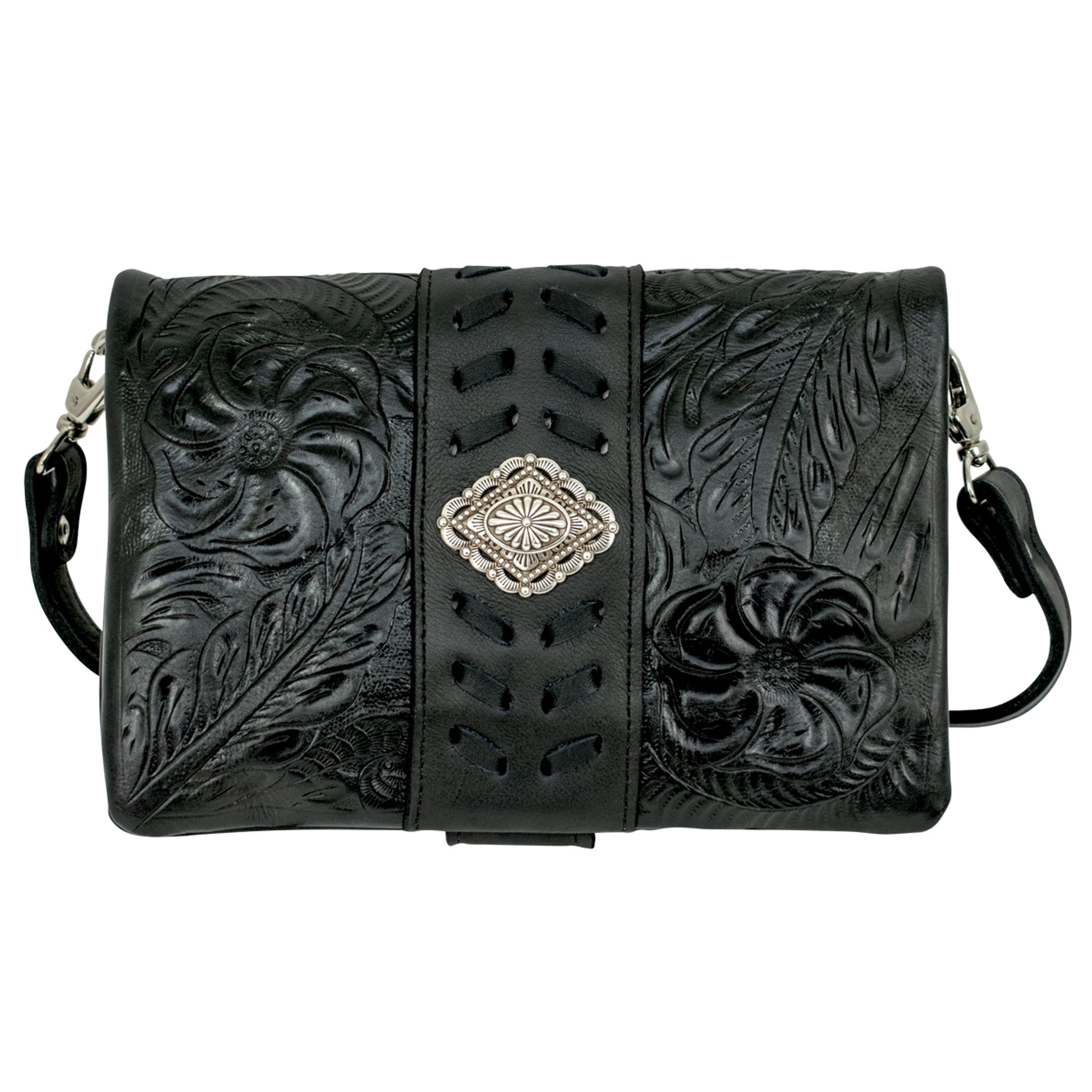 American West Large Grab and Go Crossbody Large Foldover Wallet/Crossbody