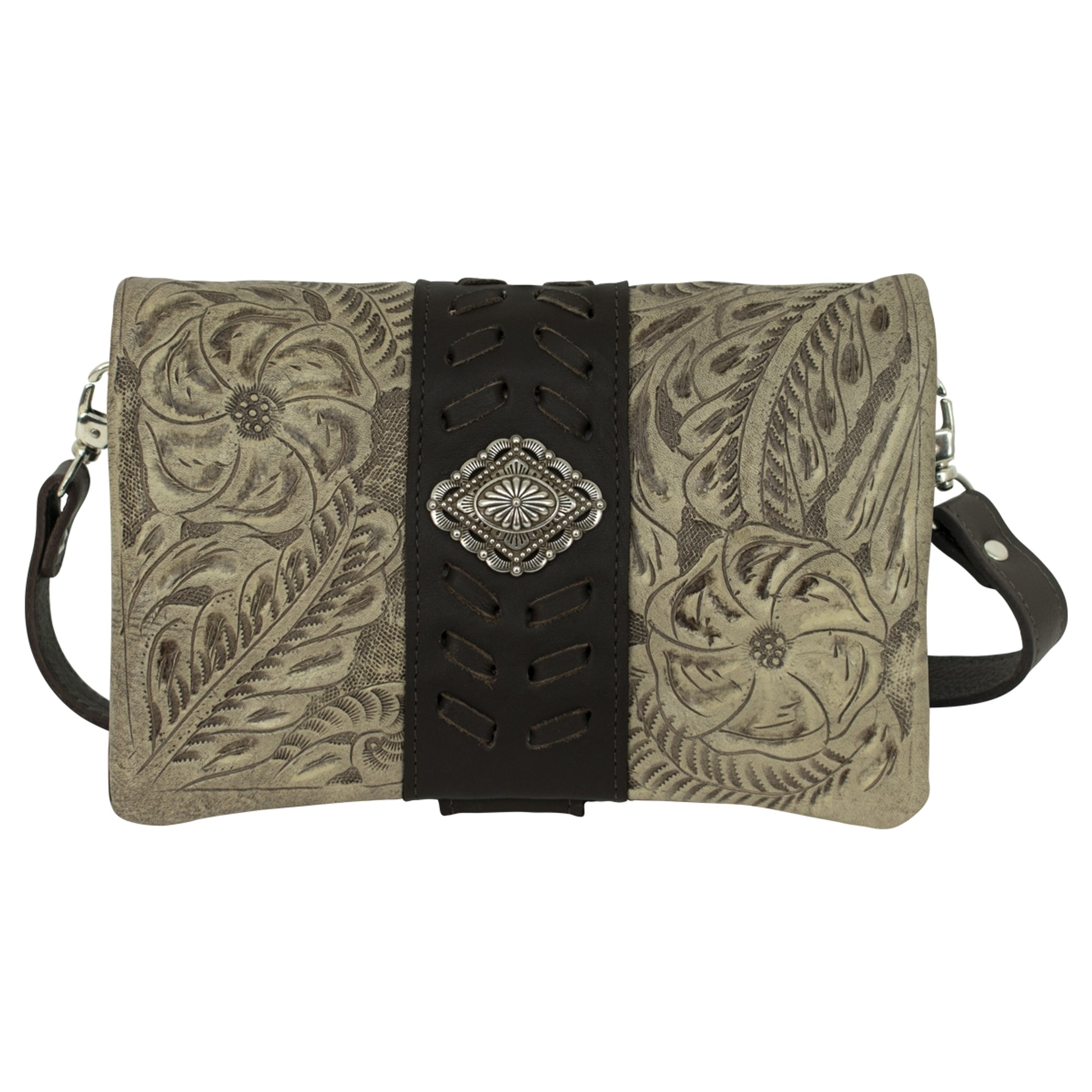 American West Large Grab and Go Crossbody Large Foldover Wallet/Crossbody