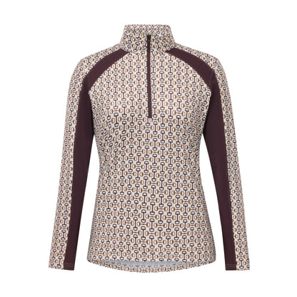 Kerrits First Level Quarter Zip Fleece Tech Top - Print