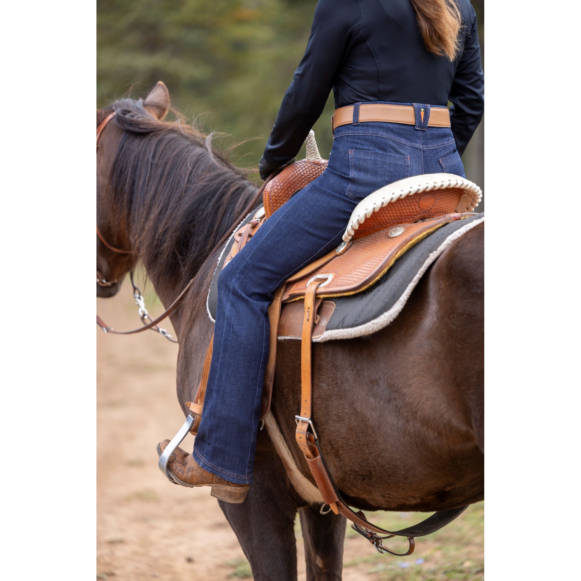 Kerrits Stretch Denim Silicone Knee Patch Bootcut - Regular