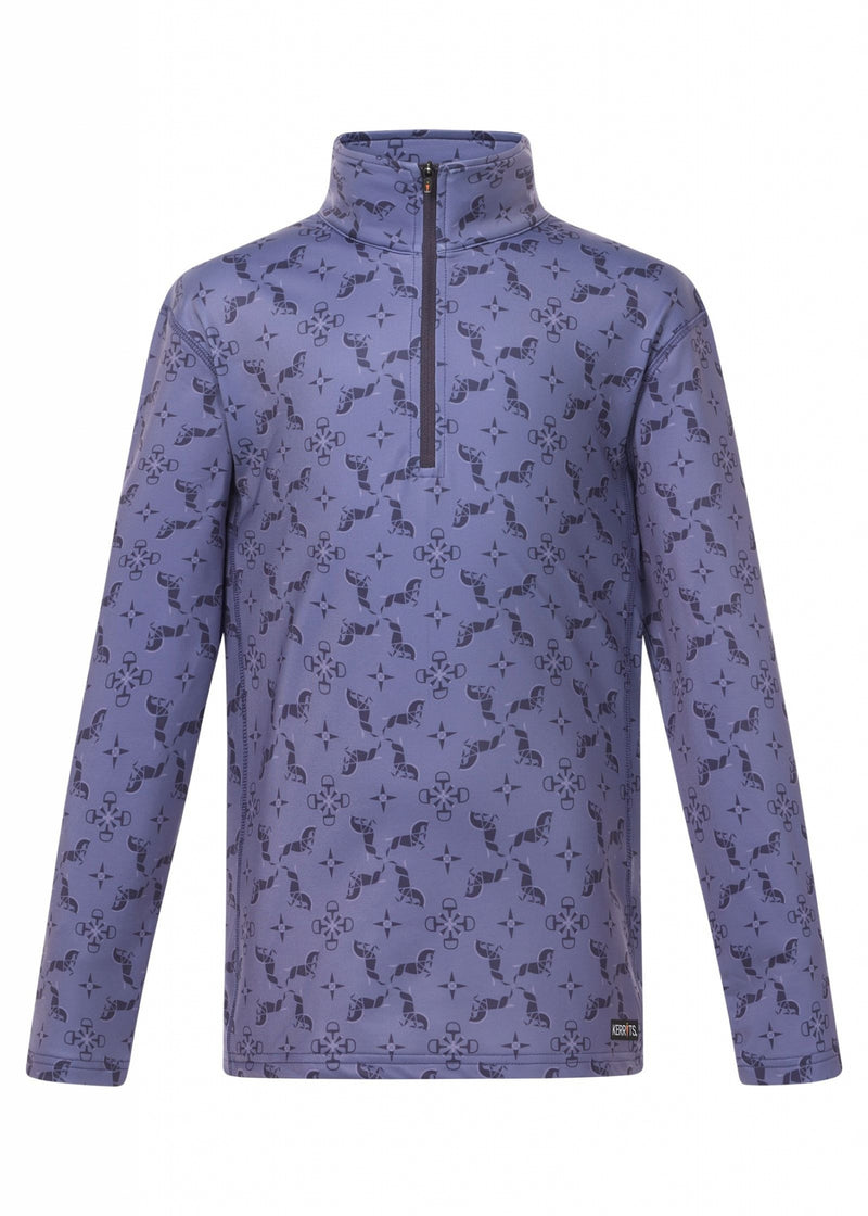 Kerrits Kids First Level Quarter Zip Fleece Tech Top - Print