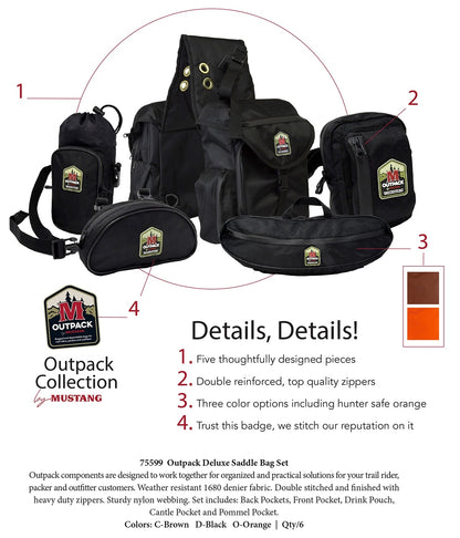 Mustang Outpack Deluxe Saddle Bag Set
