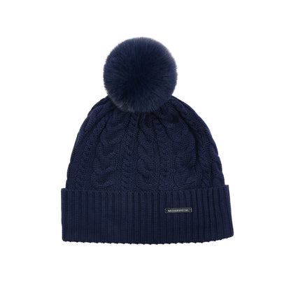 Weatherbeeta Cable Knit Pom Pom Beanie