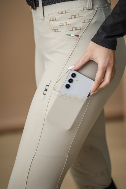 Alessandro Albanese Ladies Fina Knee Grip Brushed Hybrid Breeches