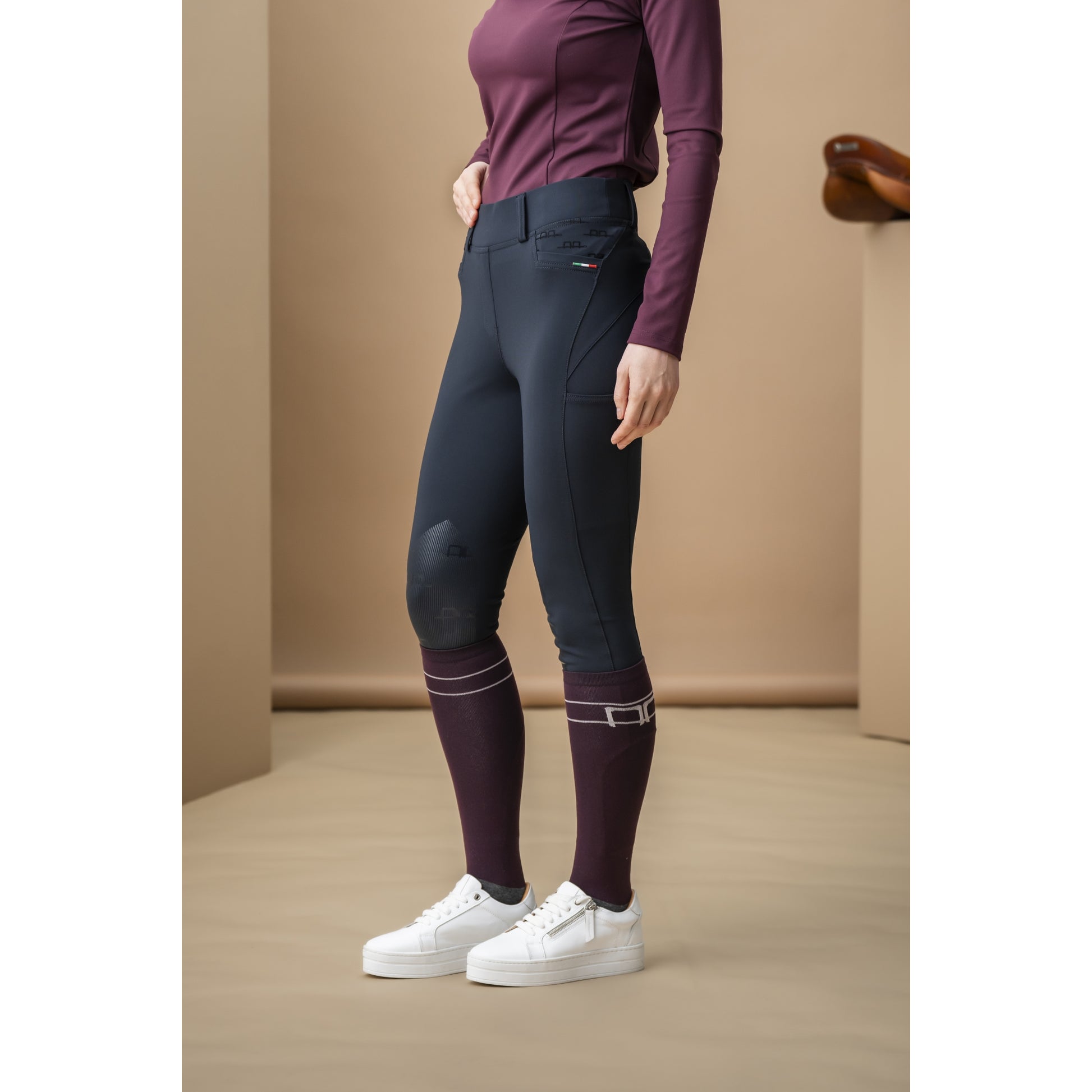 Alessandro Albanese Ladies Fina Knee Grip Brushed Hybrid Breeches