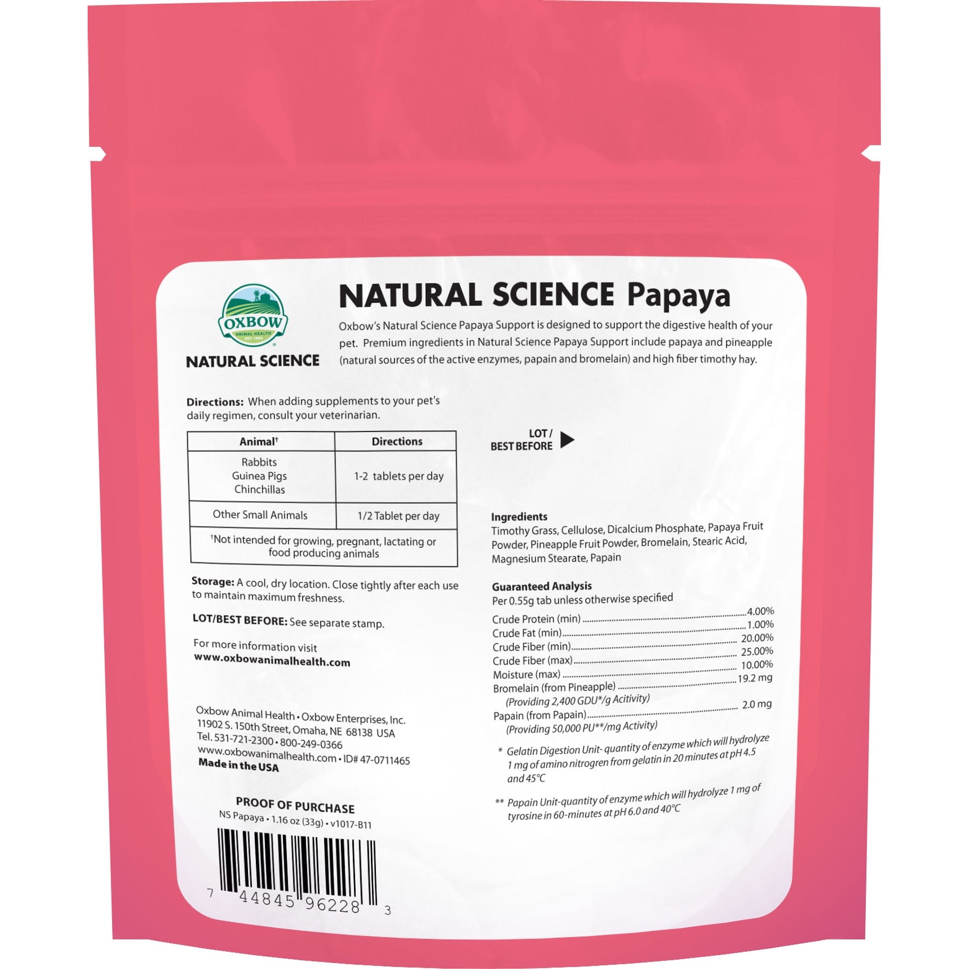 Natural Science Papaya Support Supplement