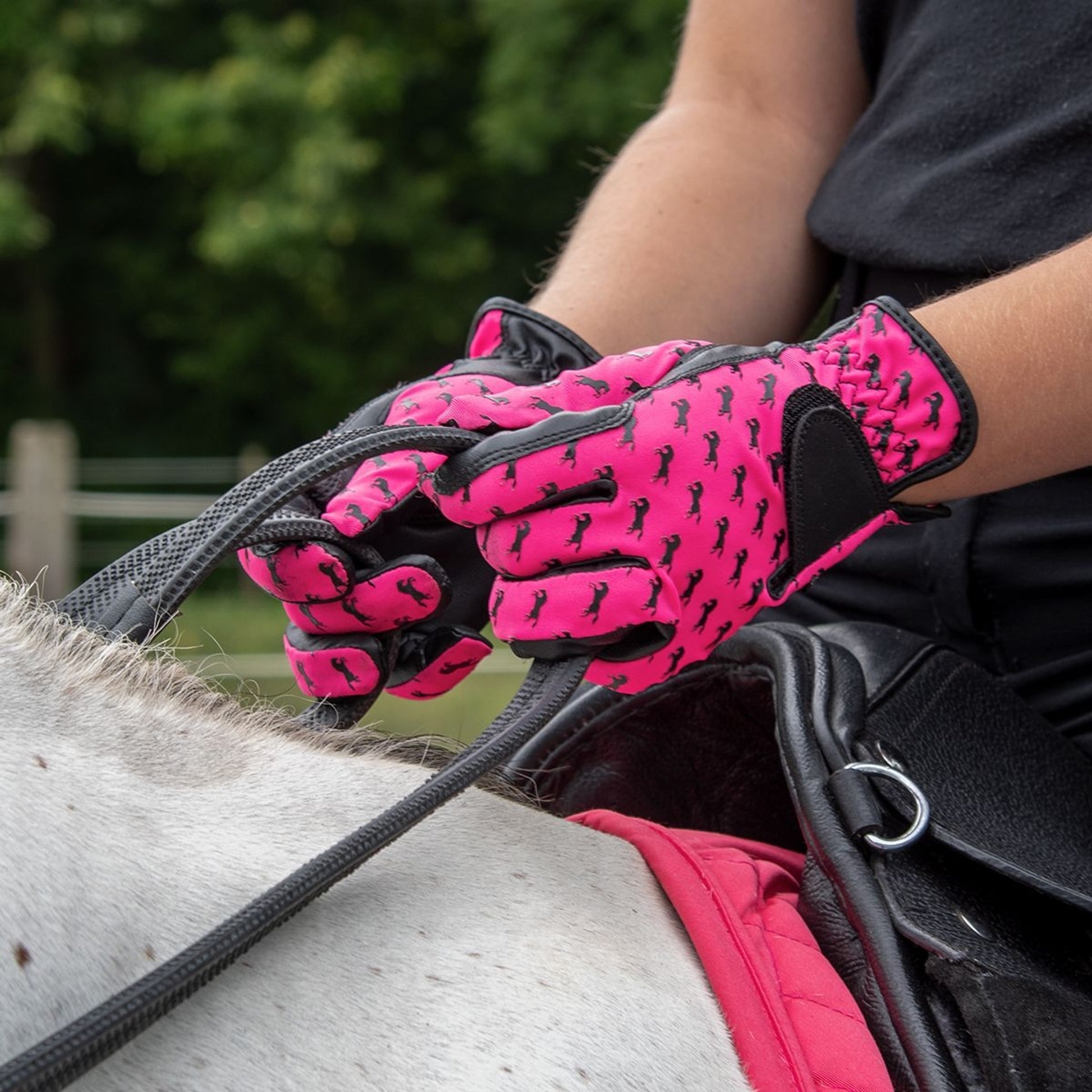 Equitare Kids Lycra Grip Riding Gloves