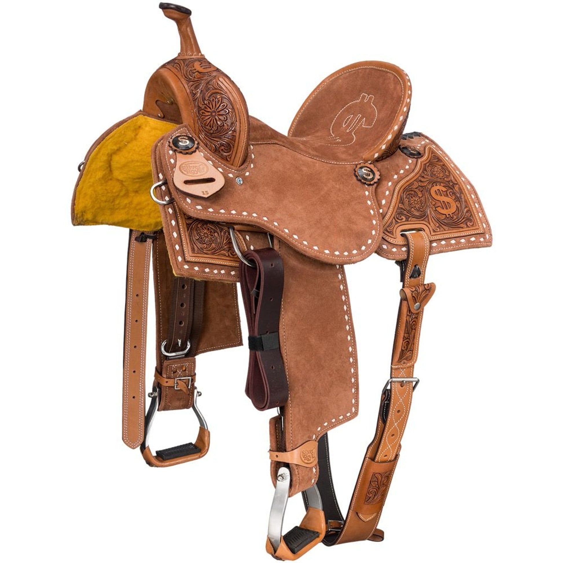 Silver Royal Ca$h Barrel Saddle