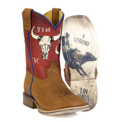 Tin Haul Little Kids Bullheaded Square Toe Boots