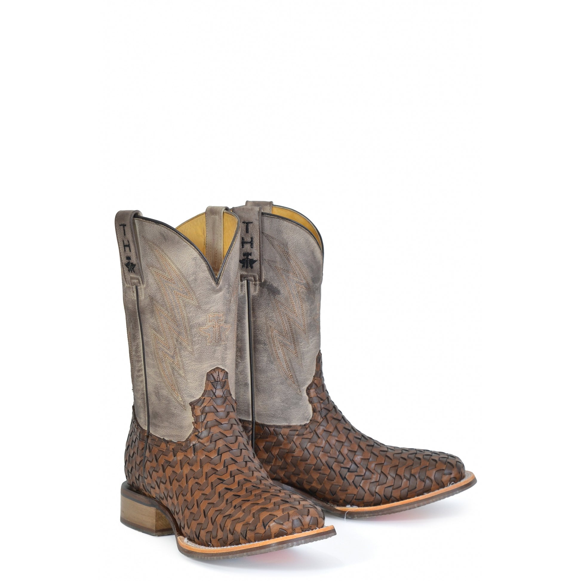 Tin Haul Mens Ripples Raisin Hell Square Toe Boots