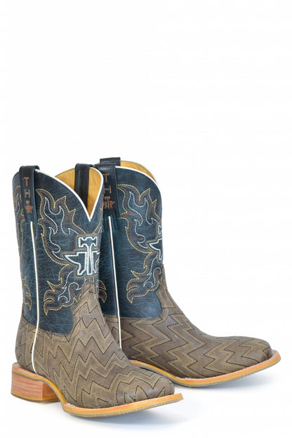 Tin Haul Mens Lightning Strikes Square Toe Boots