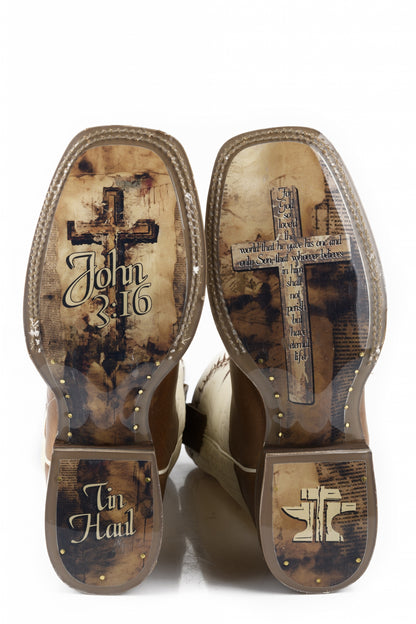 Tin Haul Mens Show Of Faith Square Toe Boots