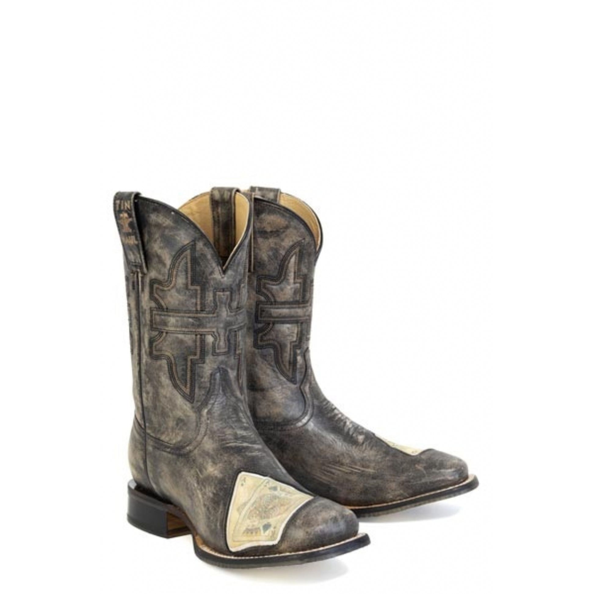 Tin Haul Mens Gambler Winning Square Toe Boots
