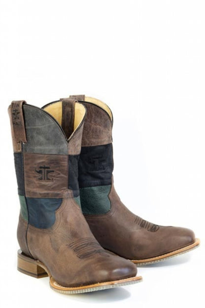 Tin Haul Mens Running Wild Square Toe Boots