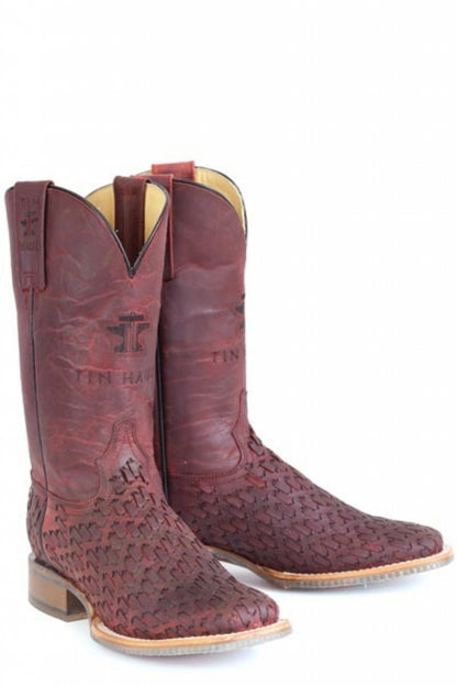 Tin Haul Ladies Roses Are Red Square Toe Boots