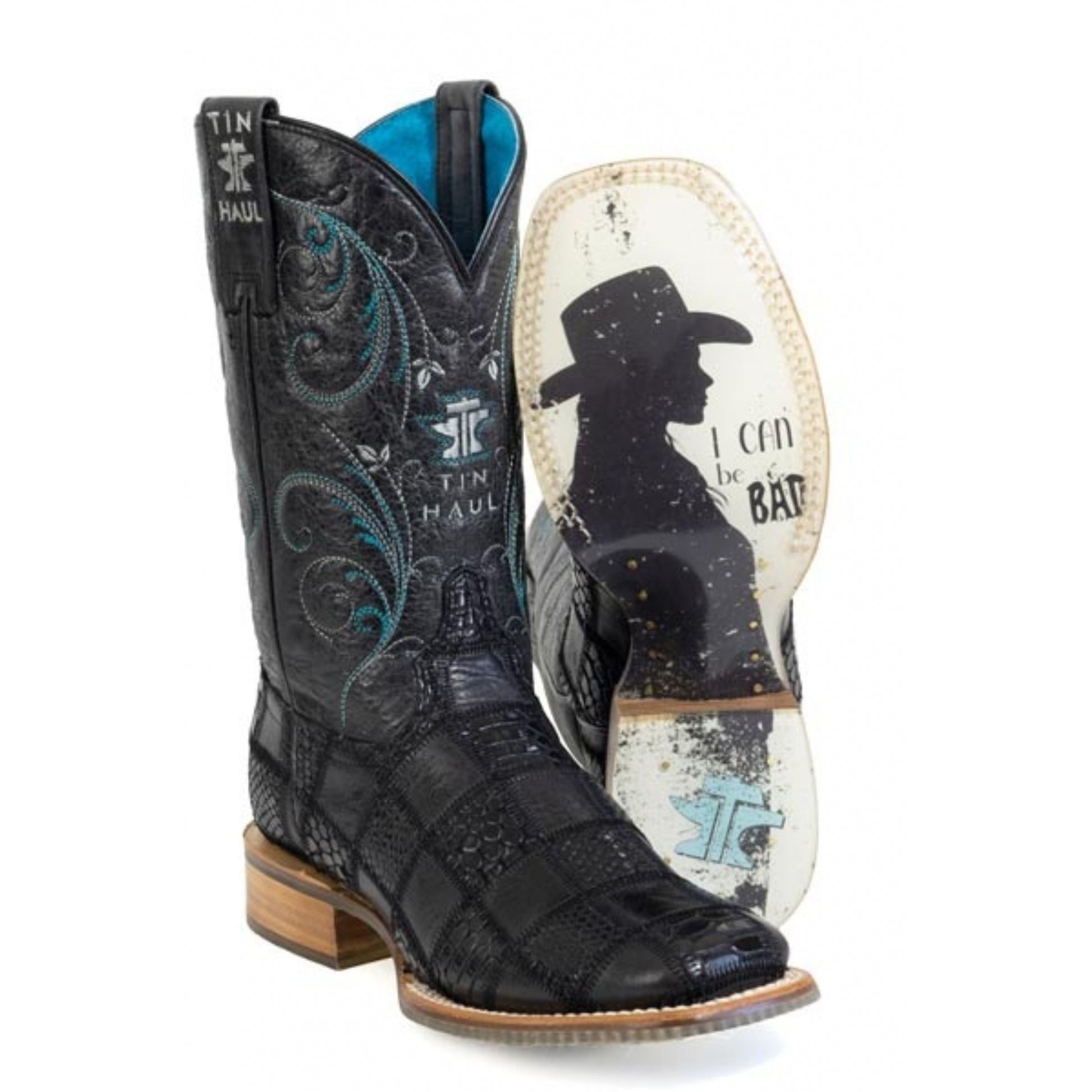 Tin Haul Ladies CheckerD Square Toe Boots