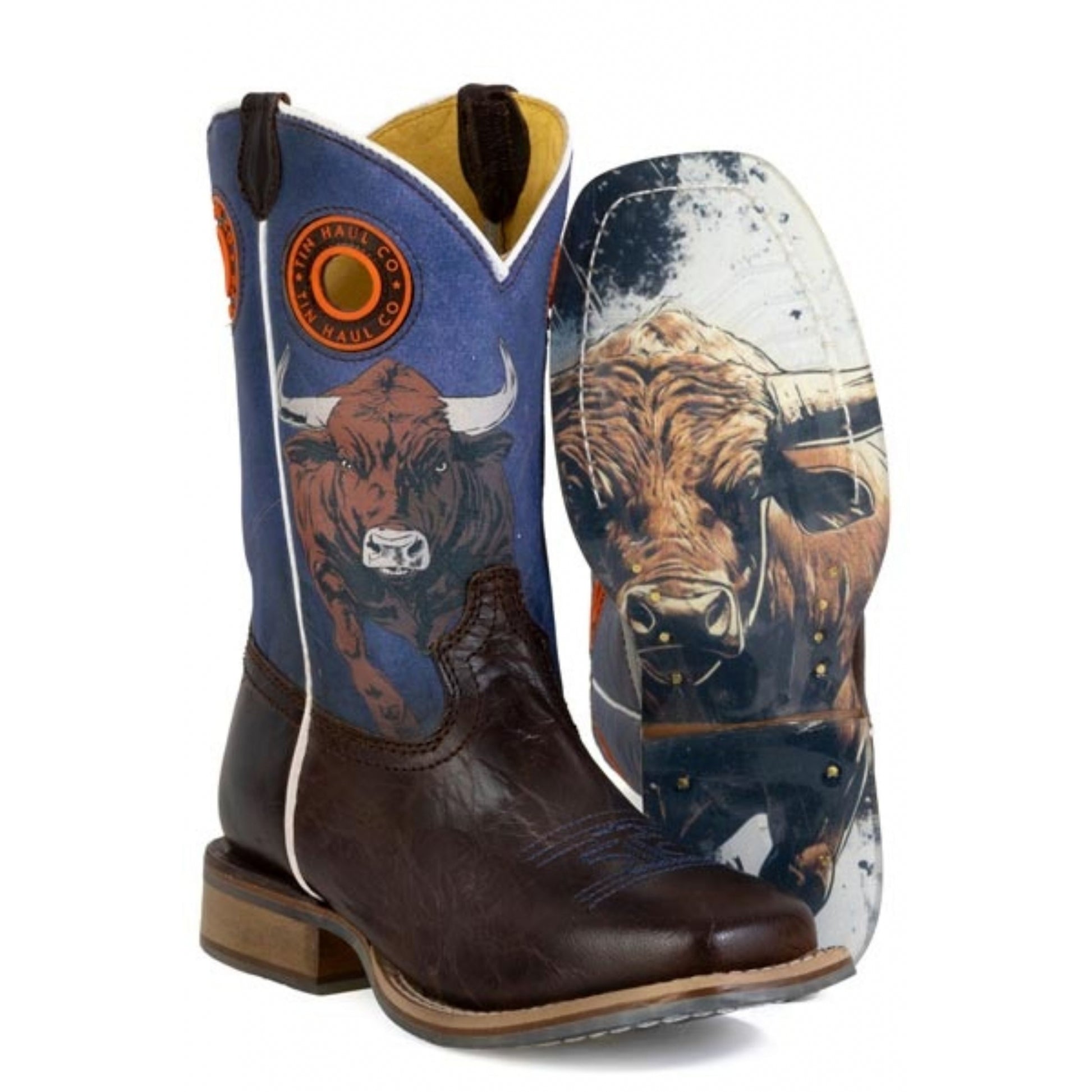 Tin Haul Big Kids Raging Bull Square Toe Bootss
