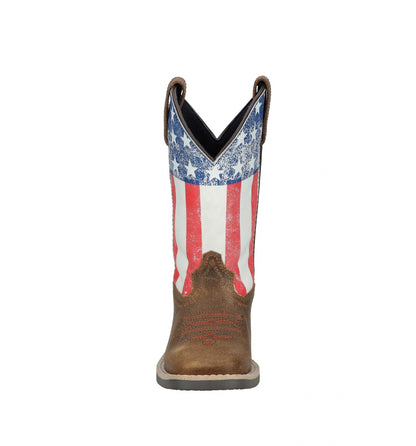 Smoky Mountain Youth Old Glory Square Toe Leather Boots