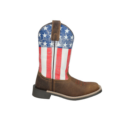 Smoky Mountain Youth Old Glory Square Toe Leather Boots