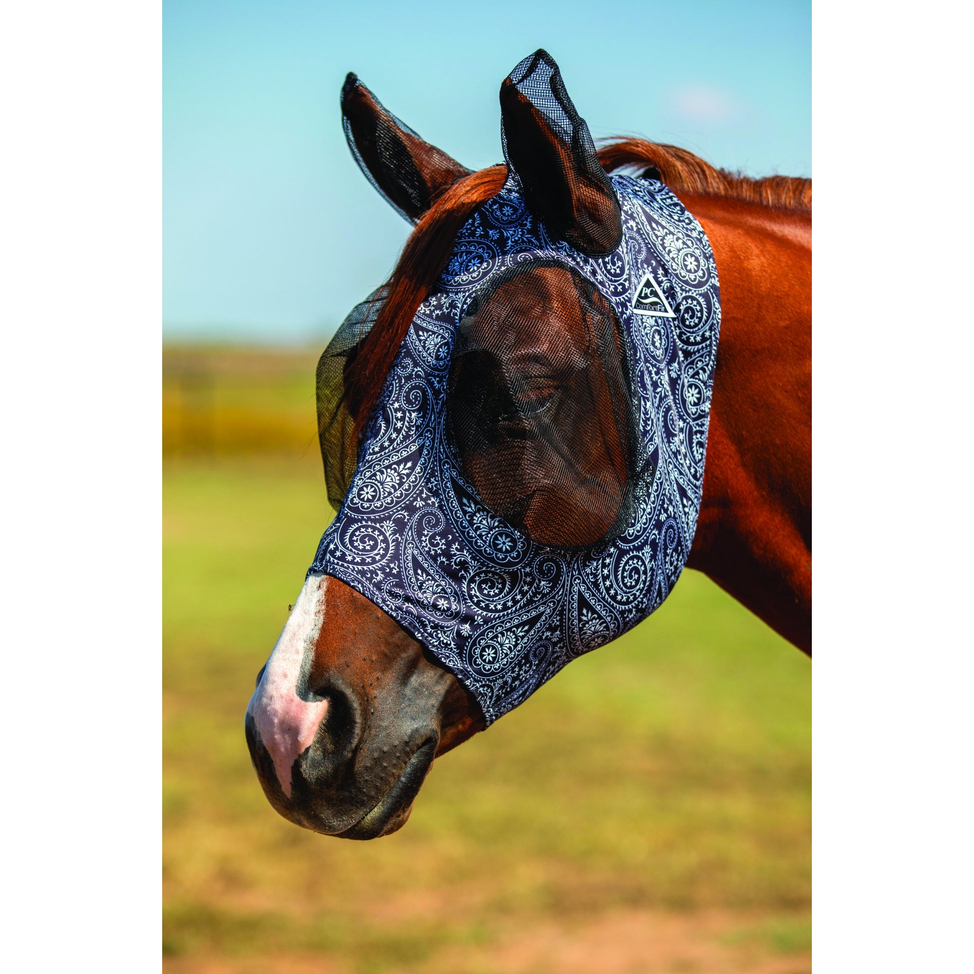 Professionals Choice Comfort Fit Lycra Fly Mask - Prints