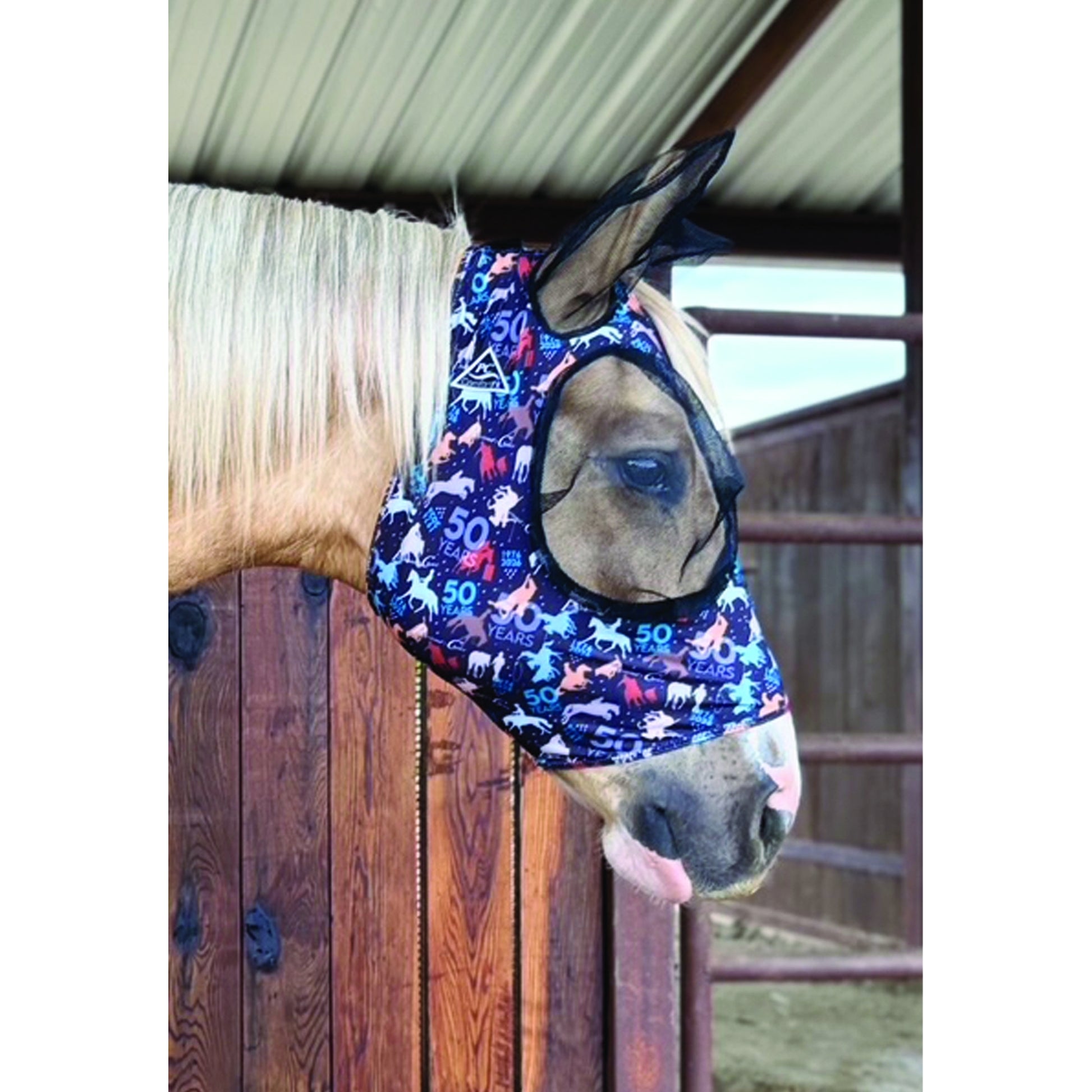 Professionals Choice Comfort Fit Lycra Fly Mask - Prints