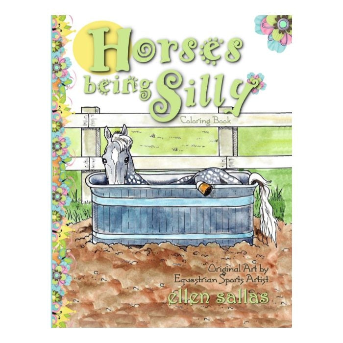 Horses Being Silly Coloring Book