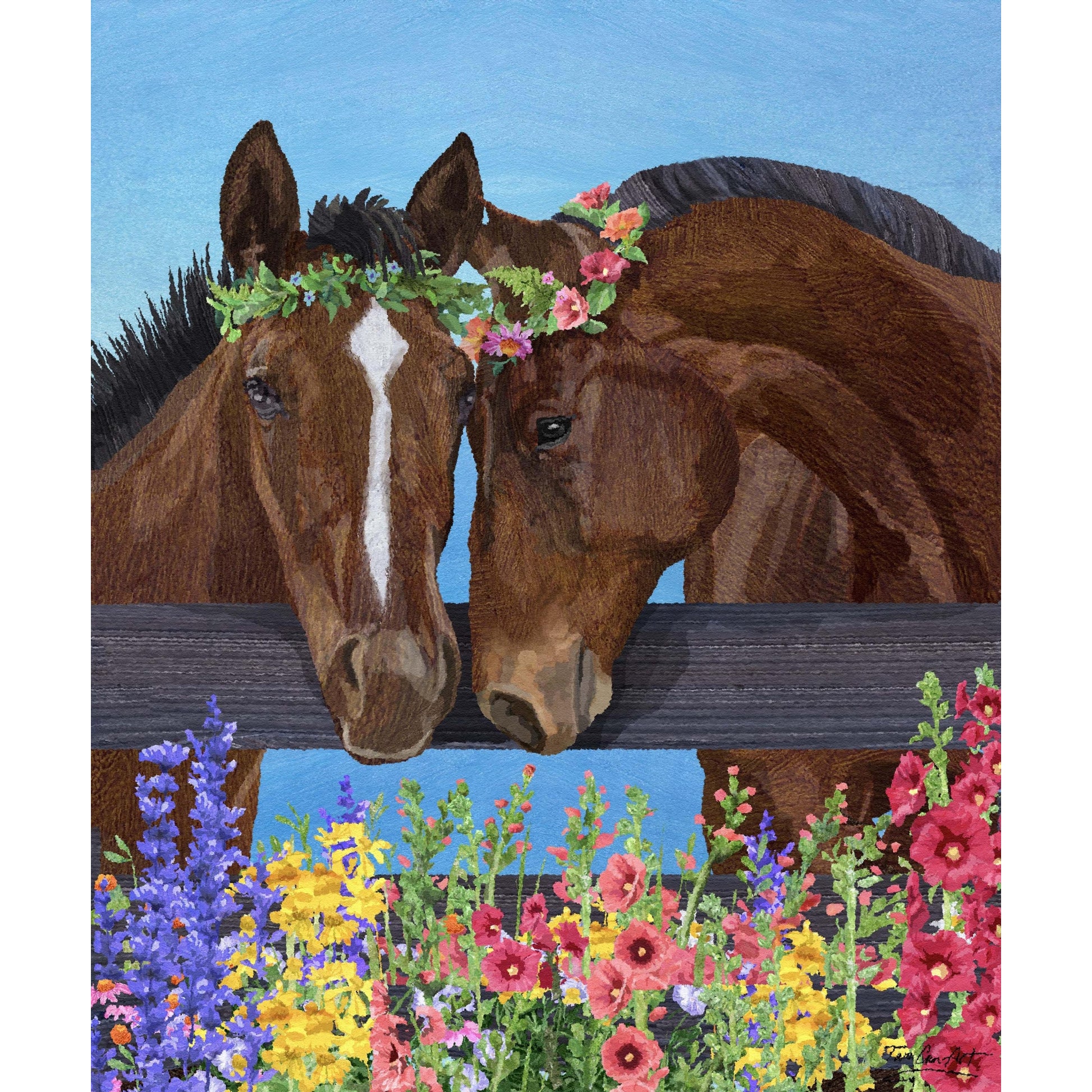 Let's Nuzzle Horses Throw Blanket