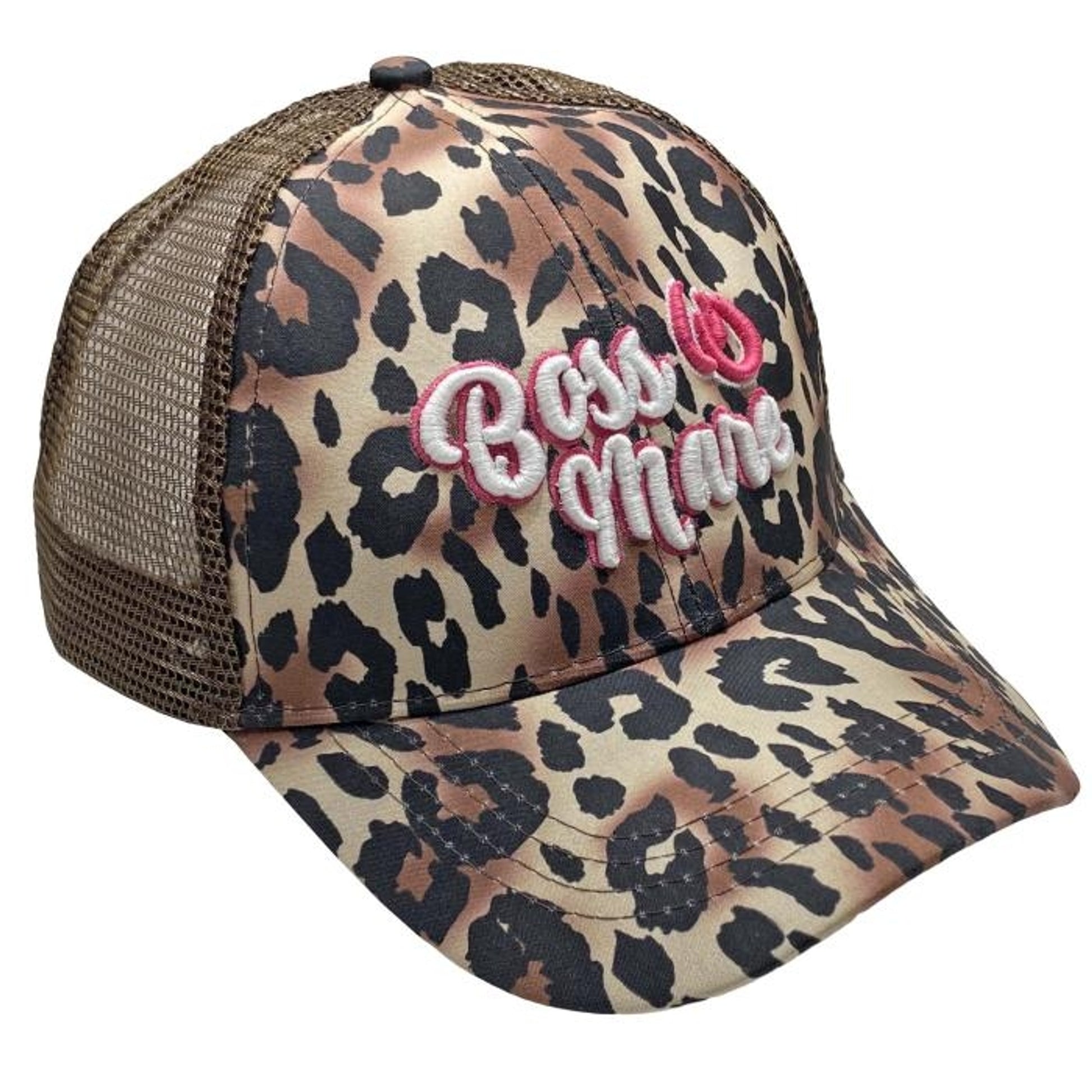 Boss Mare Mesh Back Ponytail High Bun Ball Cap Hat