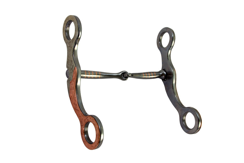 Vintage Copper Flourish Smooth Snaffle Bit