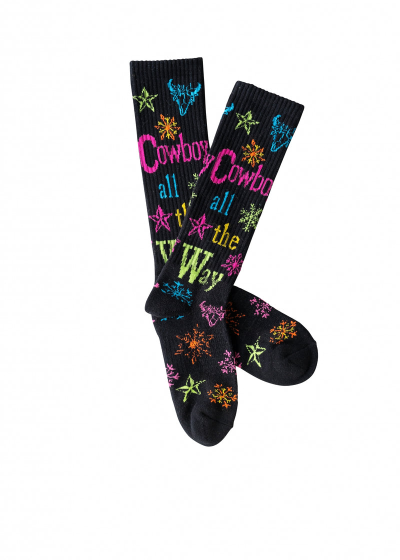 Lucky Chuck Cowboy All the Way Socks